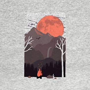 Sunset Bonfire In The Wilderness T-Shirt